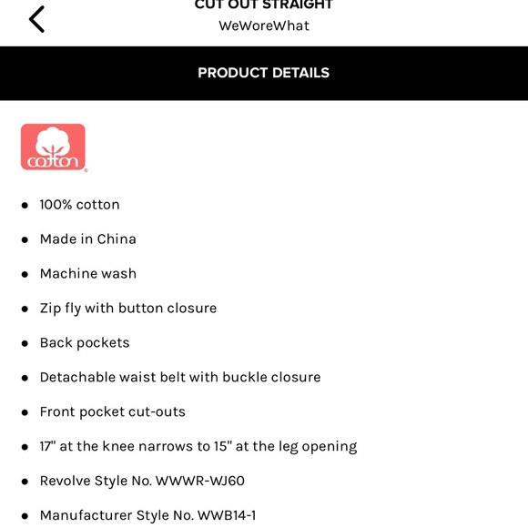 WeWoreWhat Cut out straight leg indigo denim jean - Picture 8 of 13